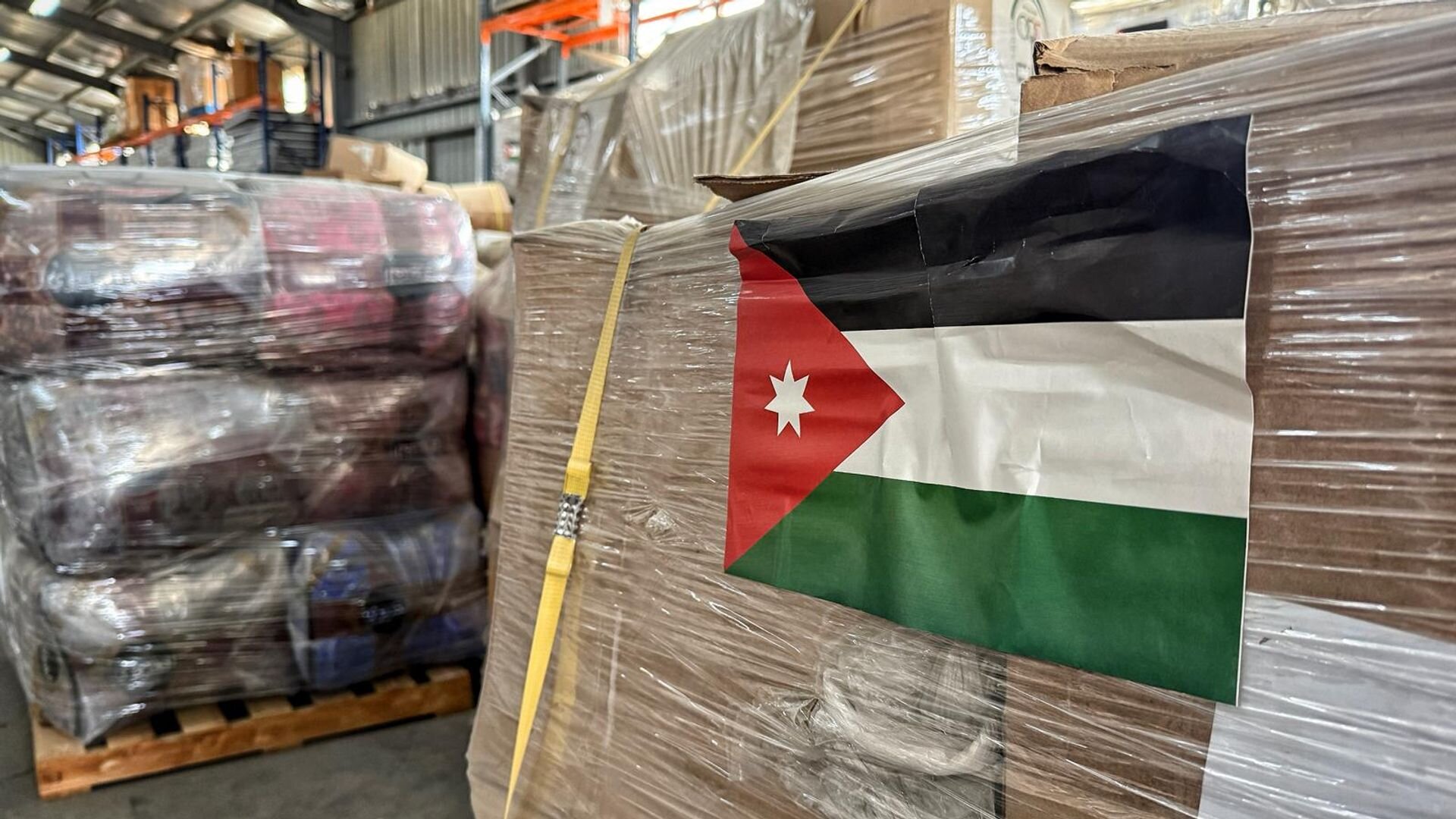 Inside Jordan warehouse where Gaza aid held 'after being refused entry by Israel'